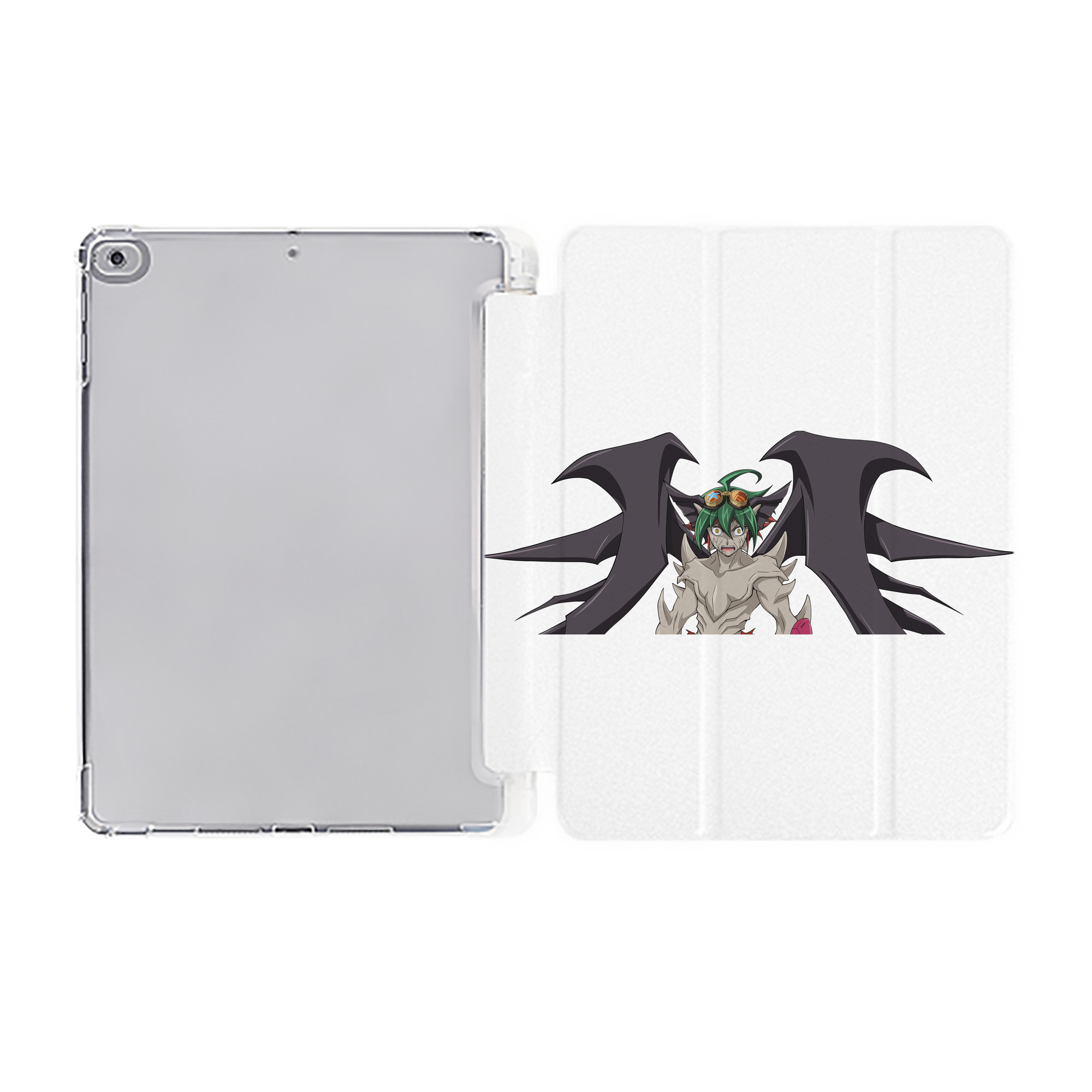（画像用） 遊☆戯☆王 Yu-Gi-Oh! IPad ケース ペン収納付き 三つ折りスタンド PUレザー×シリコン 対応機種9.5/10.5/10.9インチ
